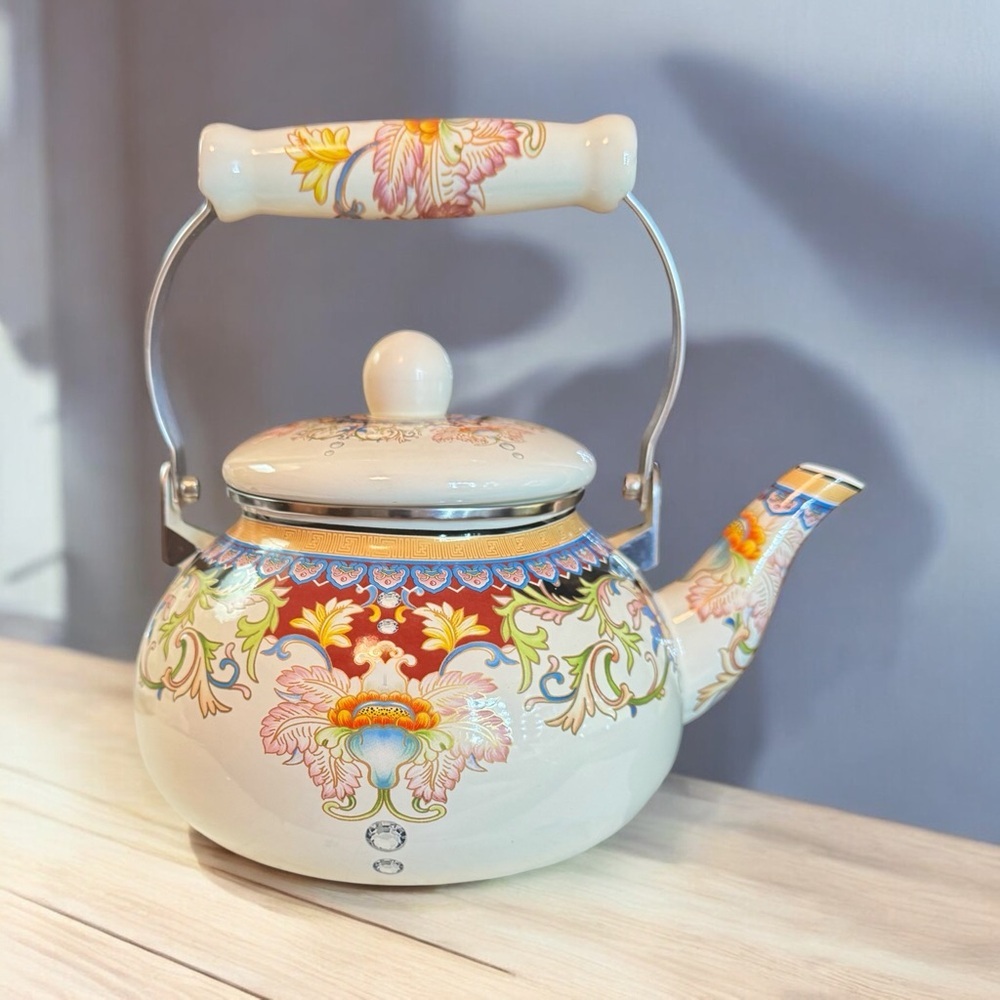 Floral Ceramic Enamel Teapot